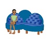 blue simple couch