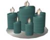 Tray of Teal Candles