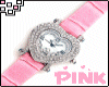 pink glitter watch