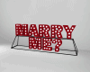 Marry Me Sign - Red
