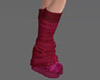 Plum Velvet&Knitt Boots