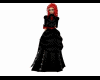 Black red gown