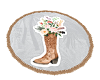 Boot And Flowers Rug