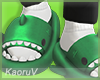 Shark Slippers - Green F