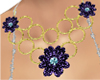 Necklace flower Purple