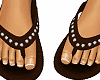 black flip flop sandals