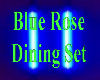 Blue rose dining set