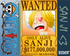 SANJI Wanted Poster