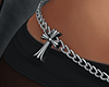M. Silver chain belt
