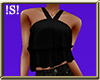 !S! Frilly Top Black