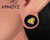!!K HEART PLUG SM ORANGE