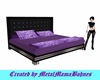 purp bed with poses