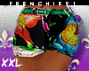 f. Floral Shorts BLK XXL