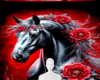 Black red horse bg