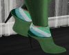 Trendy Green Ankle Boots