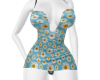 Mini Dress Flower Blue