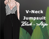 V-Neck Jumpsuit | B - S