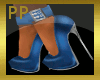 [PP] Blue Leather Pumps