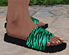 Green Tiger Stripe Sandals (M)