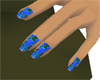 Blue Abstract Nails