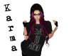 karmas purple hair down
