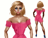 Off Shoulder Pink Satin