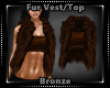 Fur Vest and Top Bronze