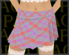 Pink Plaid Skirt w/chain