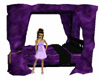 Purple Canopy Bed w/Pose