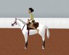 (CS)white riding horse