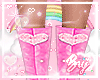 pink heart boots <3