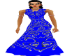 blue silver tribal gown