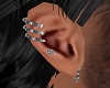 ~CR~Male Silver Earrings