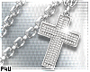 -P- Bling Cross Necklace