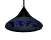 blue rose teardrop chair