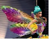 Neon butterfly wings