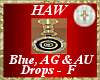 Blue, AG & AU Drops - F