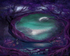purple moon face rug