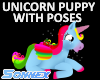 unicorn puppy with poses