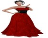 Red Black Formal dress