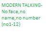 MODERN TALKING-No face
