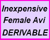 Derivable Female Avi