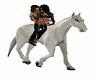 WHITE RIDING HORSE