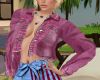 open pink jean jacket