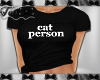 CAT PERSON Black Tshirt
