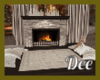 Winter Creme Fireplace