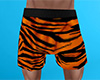 Orange Tiger Stripe PJ Shorts (M)