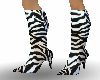 zebra skin boots