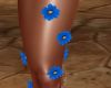 fleur bleu jambe
