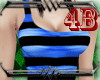 [4B] M Stripe Blue Dress